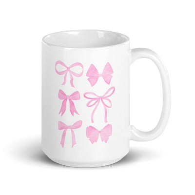 Monogrammed 'Watercolor Bows' Coffee Mug - United Monograms