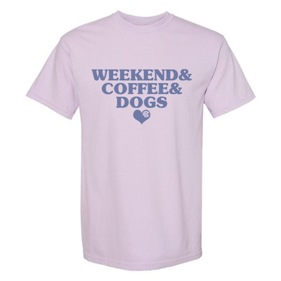 Monogrammed 'Weekend & Coffee & Dogs' T-Shirt - United Monograms