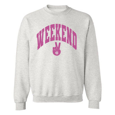 Monogrammed 'Weekend' Crewneck Sweatshirt - United Monograms