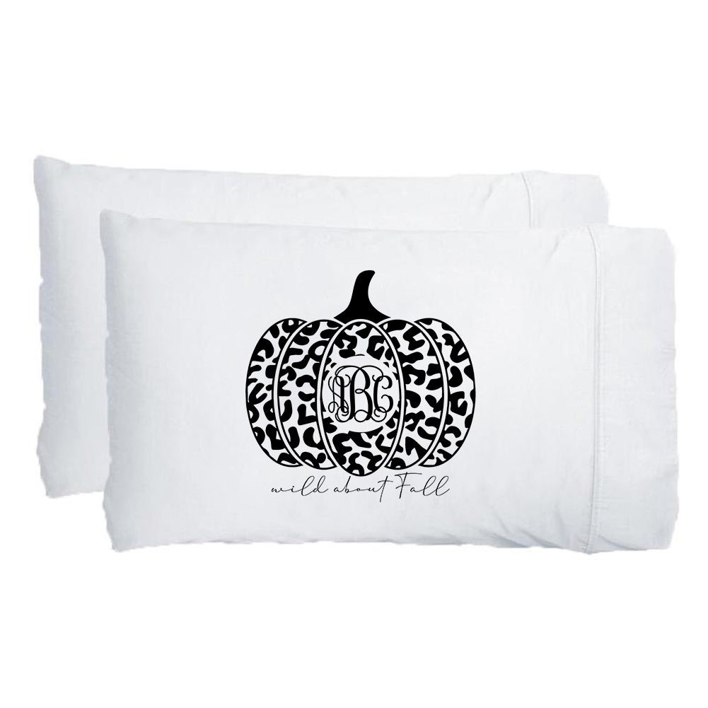 Monogrammed 'Wild About Fall' Pillowcase Set - United Monograms