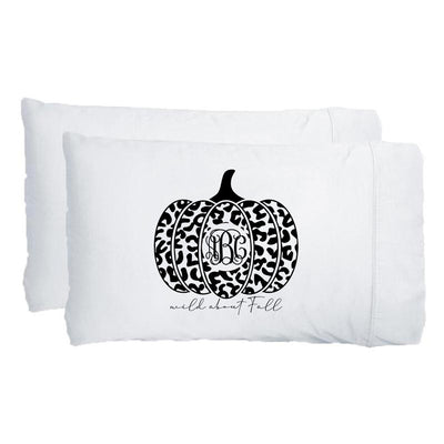 Monogrammed 'Wild About Fall' Pillowcase Set - United Monograms