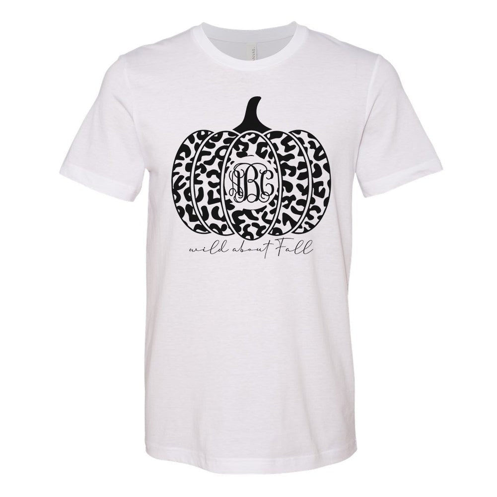 Monogrammed 'Wild About Fall' Premium T-Shirt - United Monograms