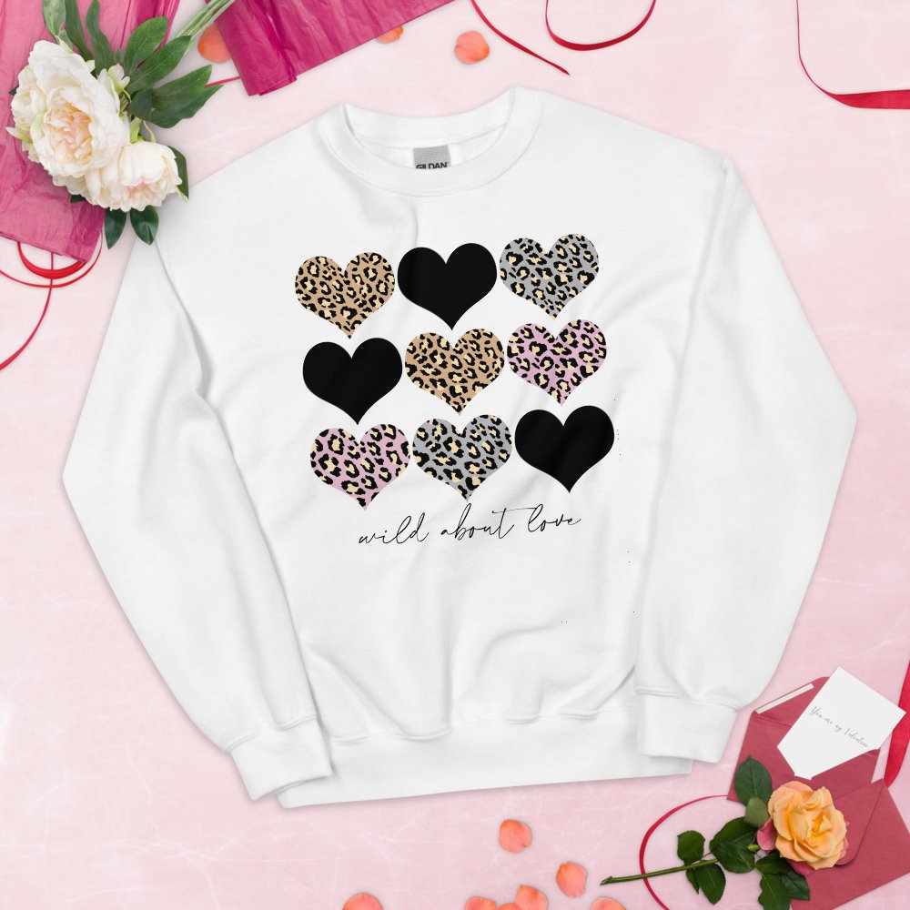 Monogrammed 'Wild About Love' Crewneck Sweatshirt - United Monograms