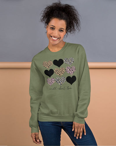 Monogrammed 'Wild About Love' Crewneck Sweatshirt - United Monograms