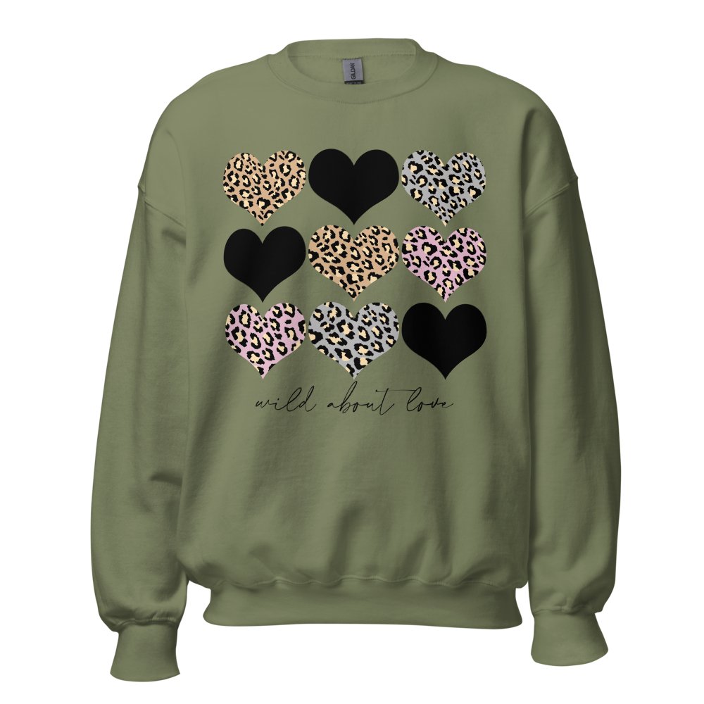 Monogrammed 'Wild About Love' Crewneck Sweatshirt - United Monograms