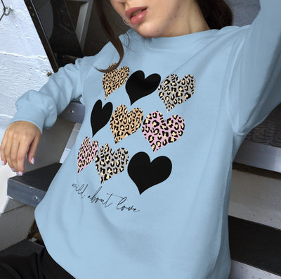 Monogrammed 'Wild About Love' Crewneck Sweatshirt - United Monograms