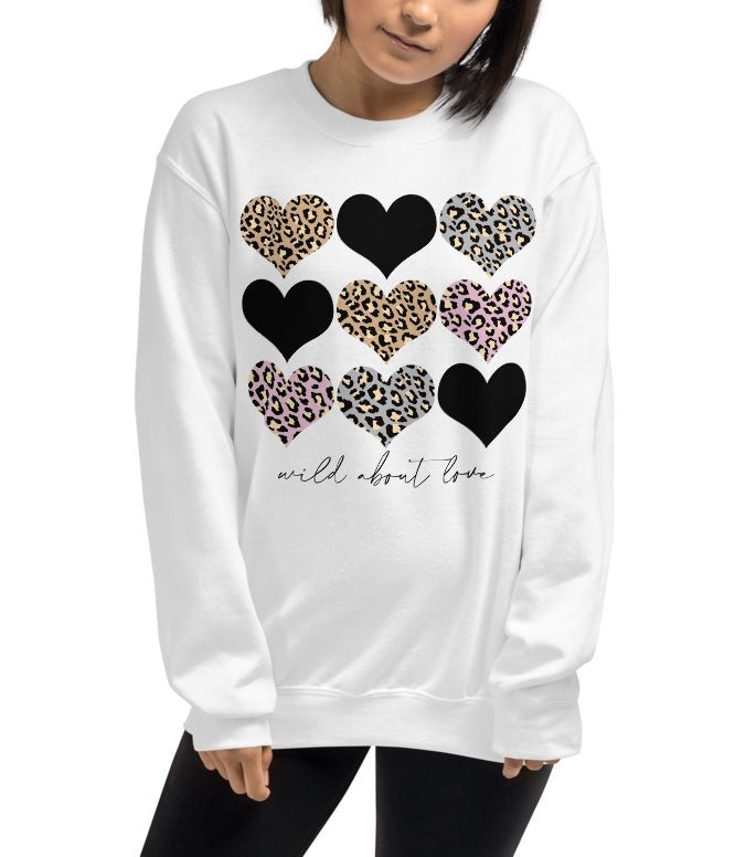 Monogrammed 'Wild About Love' Crewneck Sweatshirt - United Monograms