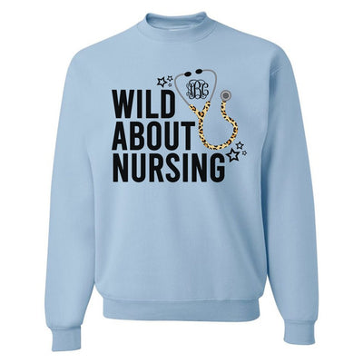 Monogrammed 'Wild About Nursing' Crewneck Sweatshirt - United Monograms