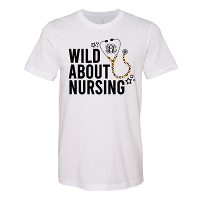 Monogrammed 'Wild About Nursing' Premium T-Shirt - United Monograms