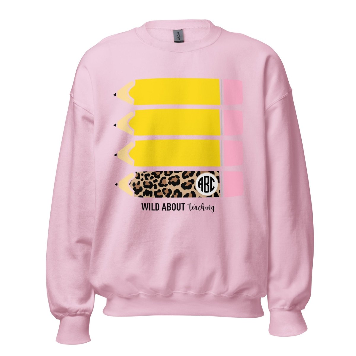 Monogrammed 'Wild About Teaching' Crewneck Sweatshirt - United Monograms