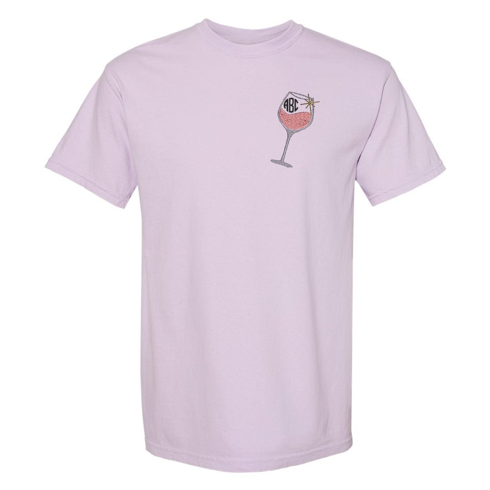 Monogrammed Wine Glass T-Shirt - United Monograms