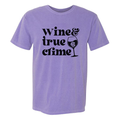 Monogrammed 'Wine & True Crime' T-Shirt - United Monograms