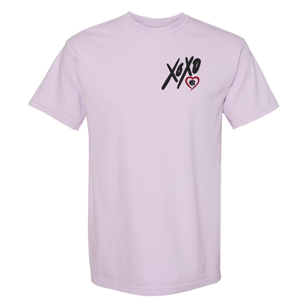 Monogrammed 'XOXO' Comfort Colors T-Shirt - United Monograms