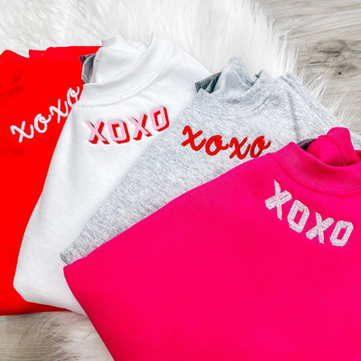 Monogrammed XOXO Script Crewneck Sweatshirt - United Monograms