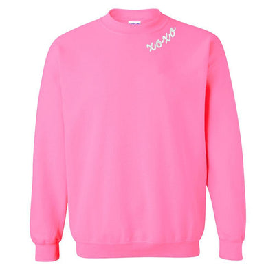 Monogrammed XOXO Script Crewneck Sweatshirt - United Monograms