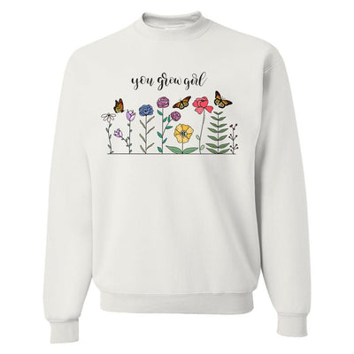 Monogrammed 'You Grow Girl' Crewneck Sweatshirt - United Monograms