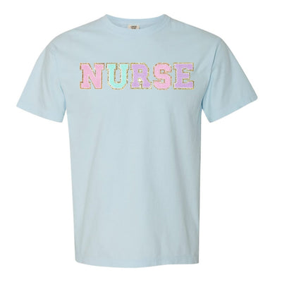 Nurse Colorful Letter Patch Comfort Colors T-Shirt - United Monograms