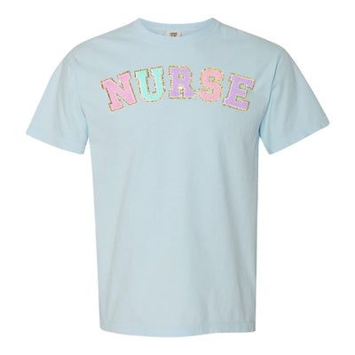 Nurse Colorful Letter Patch Comfort Colors T-Shirt - United Monograms