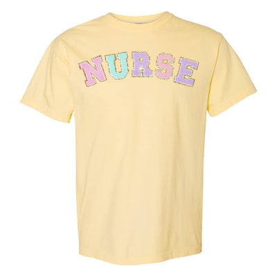 Nurse Colorful Letter Patch Comfort Colors T-Shirt - United Monograms