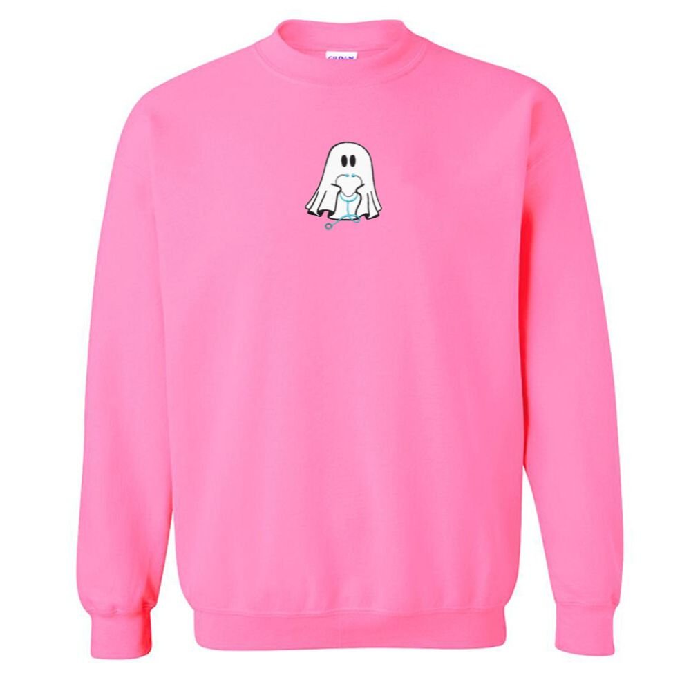 'Nurse Ghost' Embroidered Crewneck Sweatshirt - United Monograms