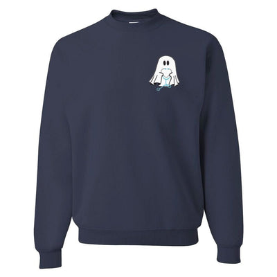 'Nurse Ghost' Embroidered Crewneck Sweatshirt - United Monograms