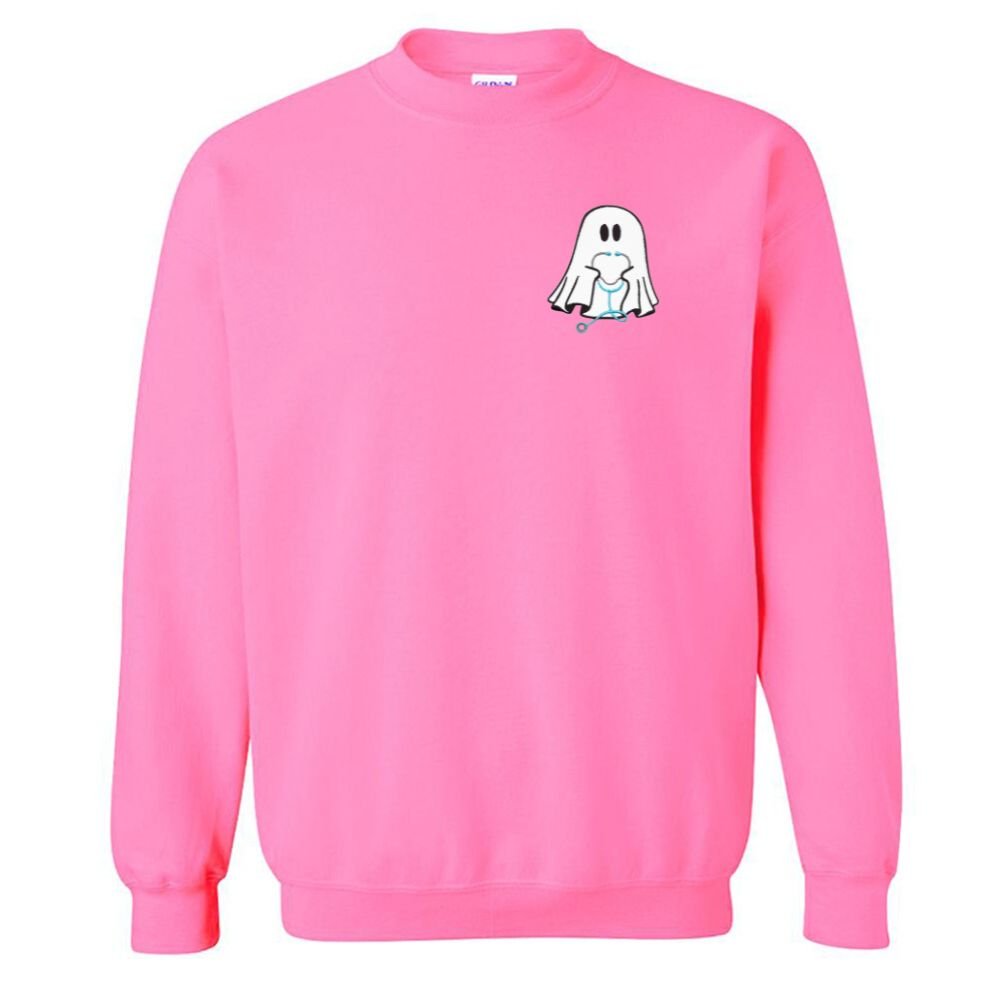 'Nurse Ghost' Embroidered Crewneck Sweatshirt - United Monograms