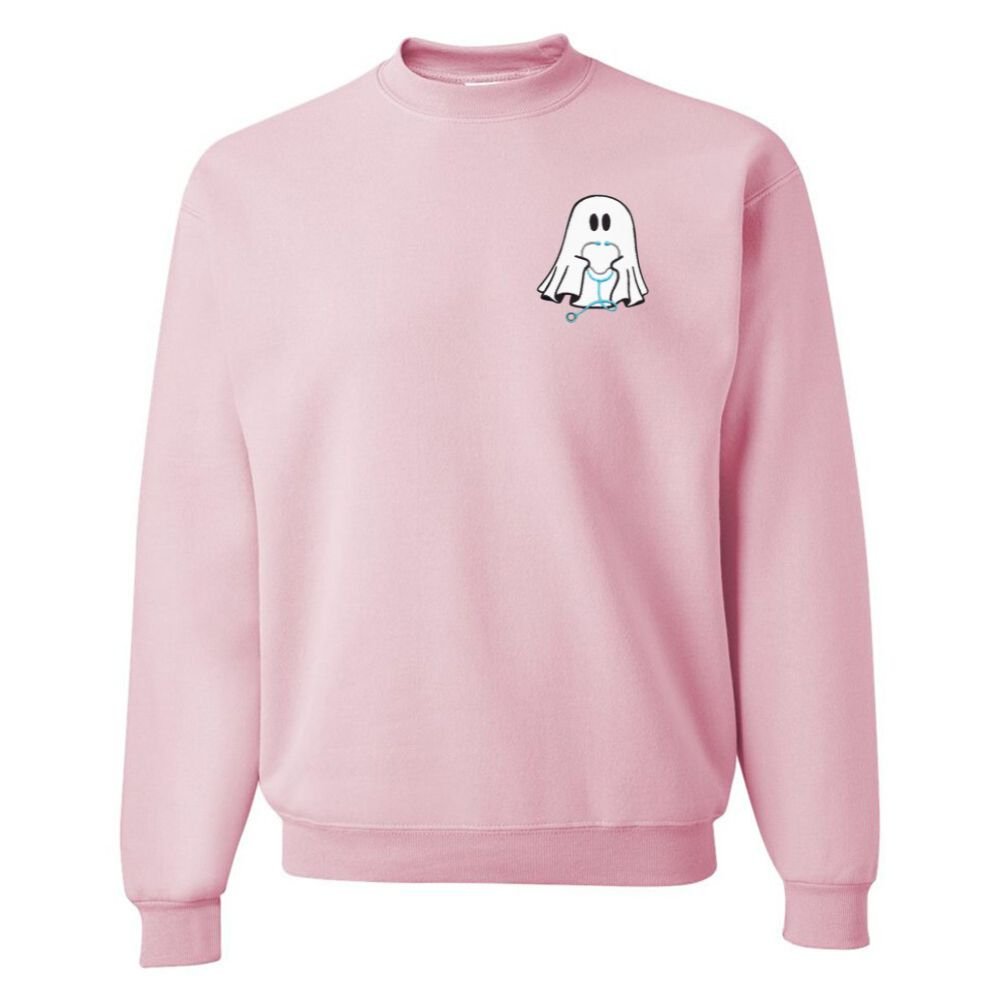 'Nurse Ghost' Embroidered Crewneck Sweatshirt - United Monograms