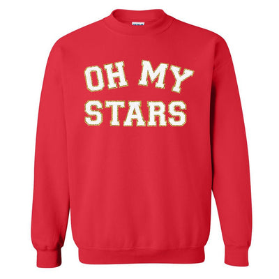 Oh My Stars Letter Patch Crewneck Sweatshirt - United Monograms