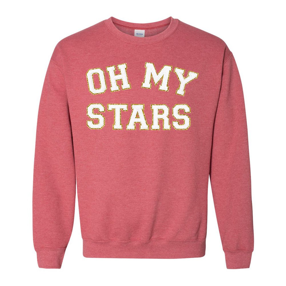 Oh My Stars Letter Patch Crewneck Sweatshirt - United Monograms