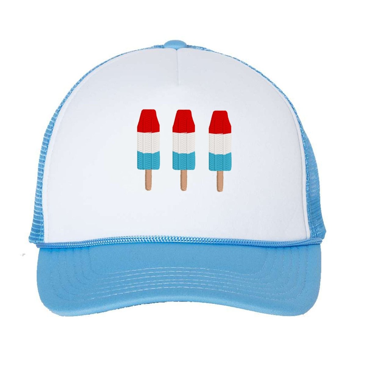 'Patriotic Popsicles' Embroidered Trucker Hat - United Monograms