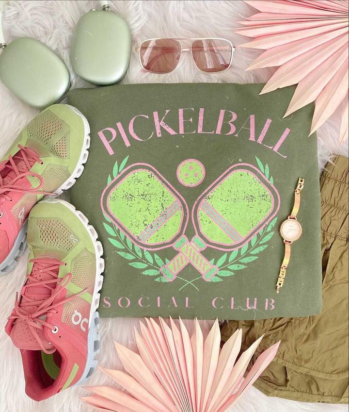 'Pickleball Social Club' Crewneck Sweatshirt - United Monograms