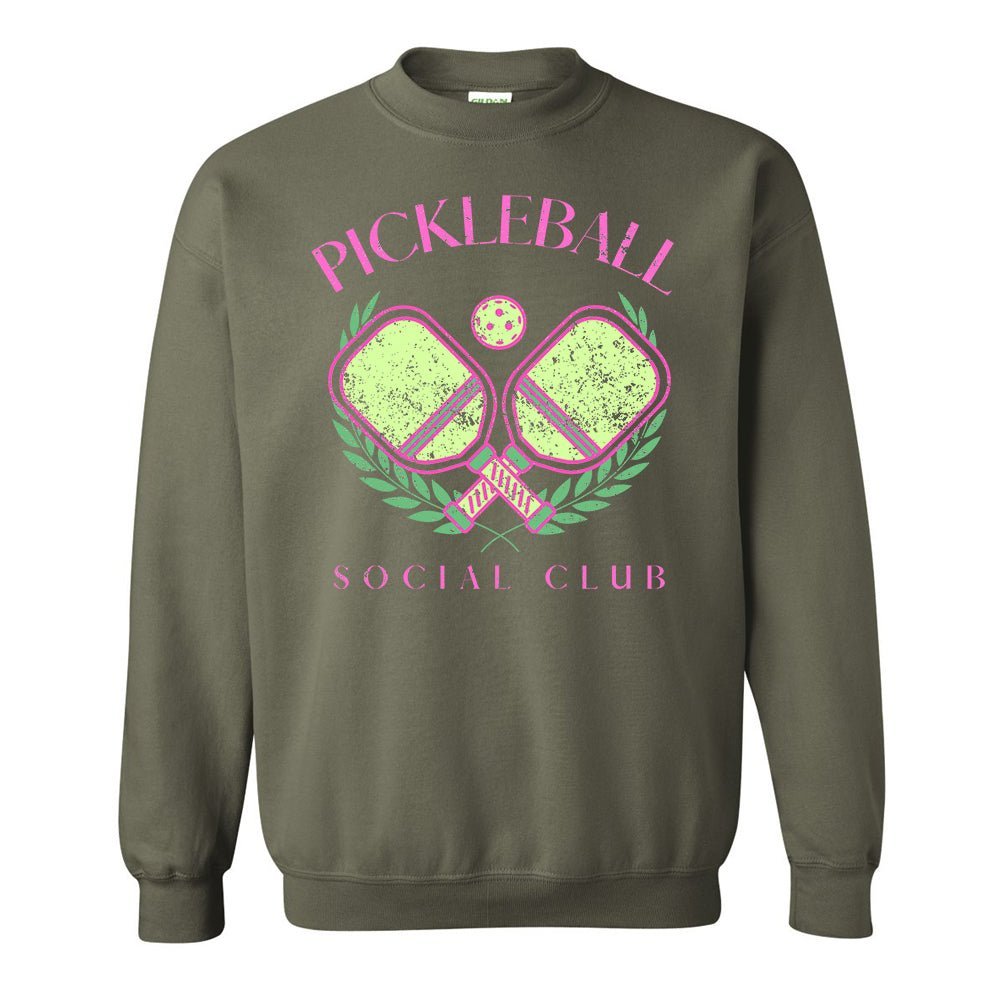 'Pickleball Social Club' Crewneck Sweatshirt - United Monograms