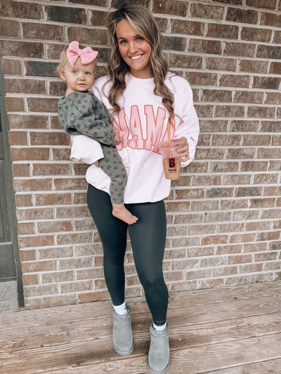 'Pink Mama' Crewneck Sweatshirt - United Monograms