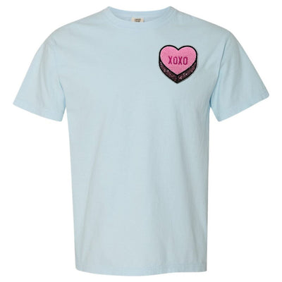 'Pink XOXO Candy Heart' Letter Patch T - Shirt - United Monograms