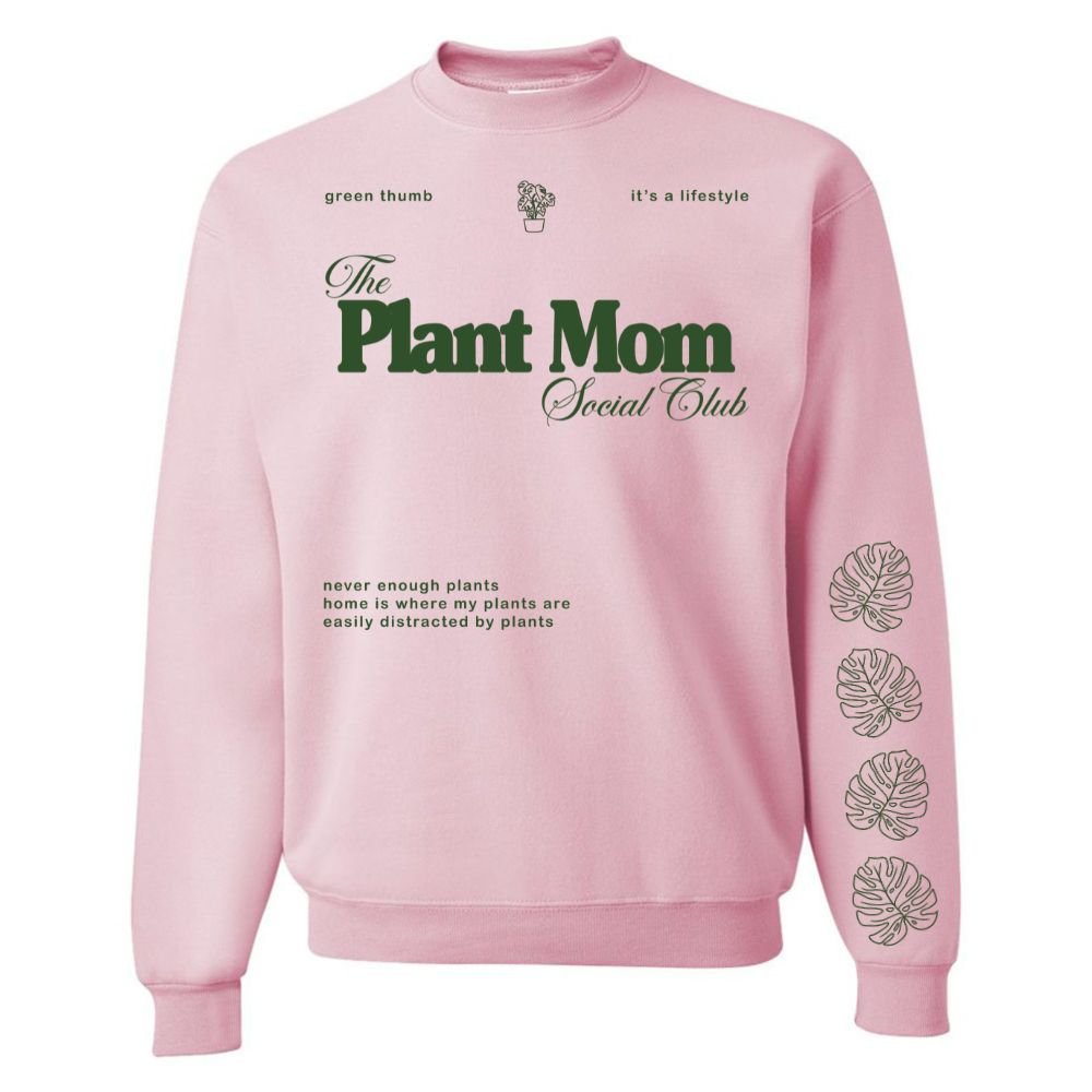 'Plant Mom Social Club' Crewneck Sweatshirt - United Monograms