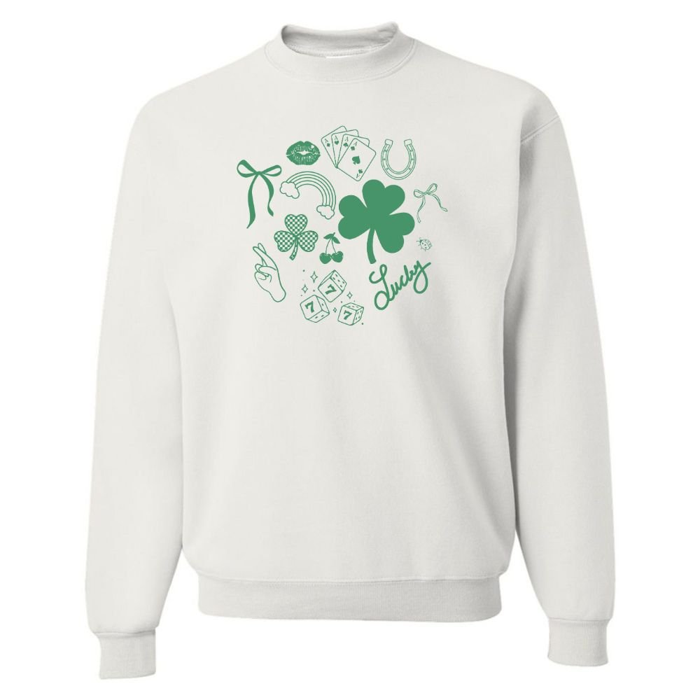 'Please, Let Me Be Lucky' Crewneck Sweatshirt - United Monograms