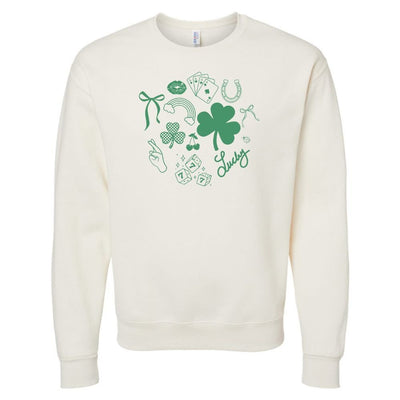 'Please, Let Me Be Lucky' Crewneck Sweatshirt - United Monograms