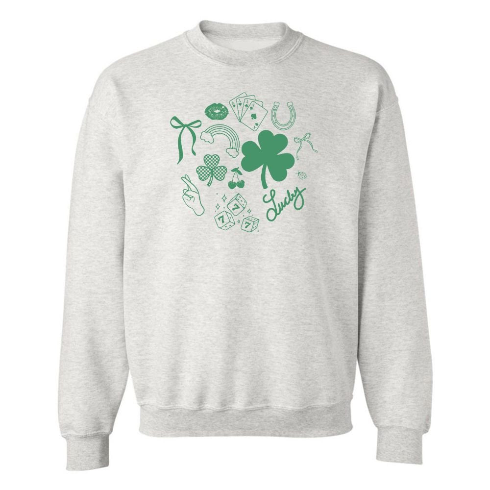 'Please, Let Me Be Lucky' Crewneck Sweatshirt - United Monograms