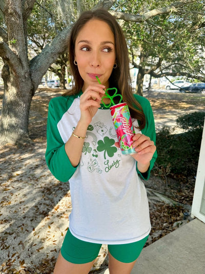 'Please, Let Me Be Lucky' Raglan - United Monograms