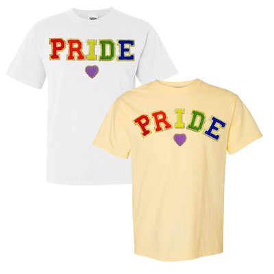 Pride Letter Patch Comfort Colors T-Shirt - United Monograms
