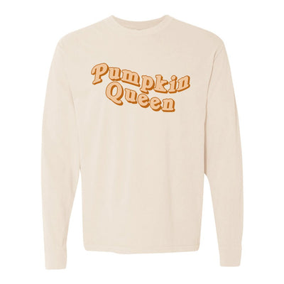 'Pumpkin Queen' Comfort Colors Long Sleeve T - Shirt - United Monograms