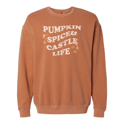 'Pumpkin Spice & Castle Life' Comfort Colors Crewneck - United Monograms