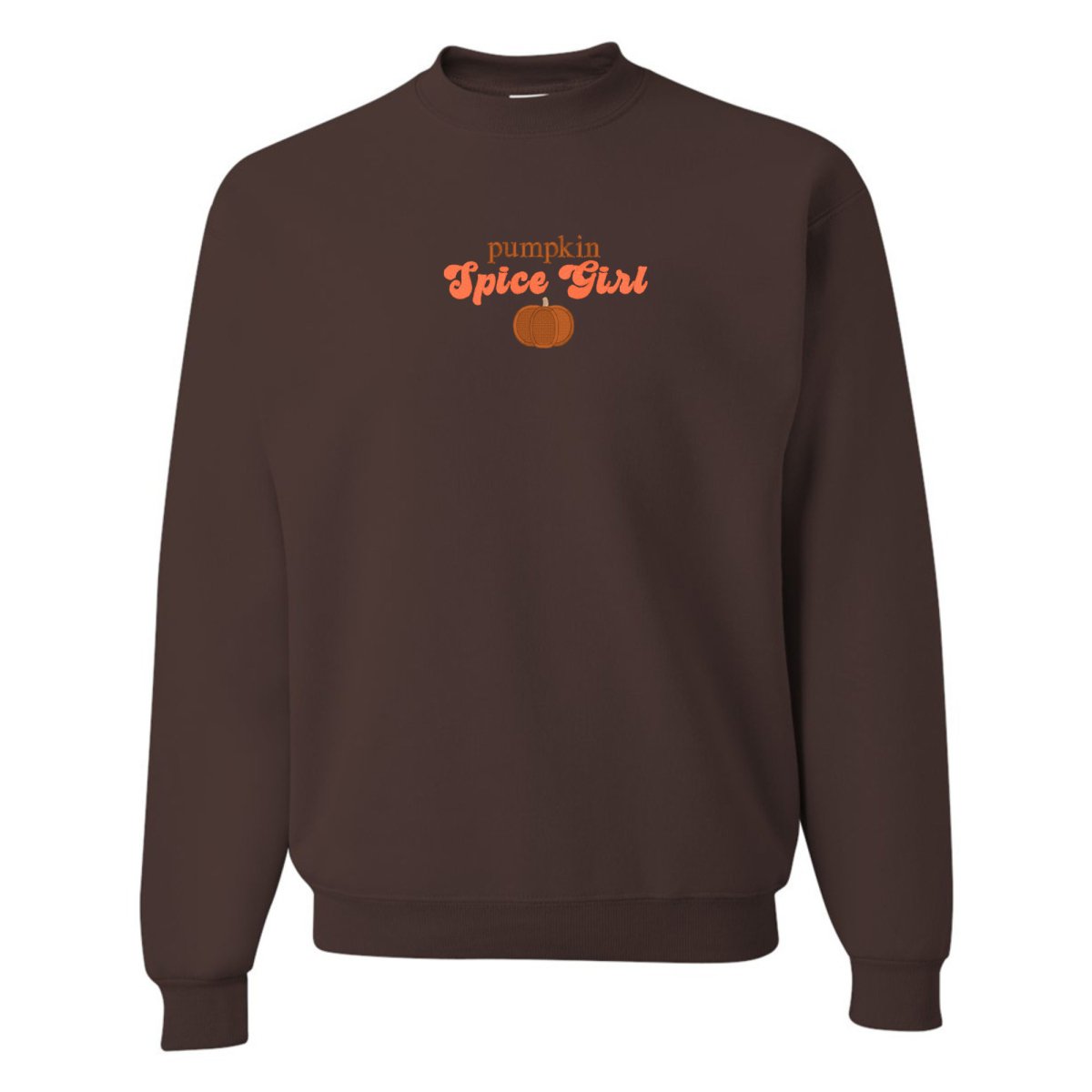 'Pumpkin Spice Girl' Embroidered Crewneck Sweatshirt - United Monograms