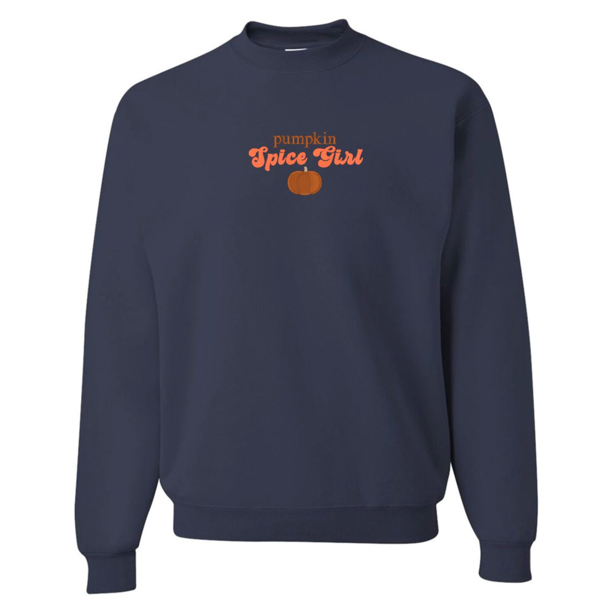 'Pumpkin Spice Girl' Embroidered Crewneck Sweatshirt - United Monograms