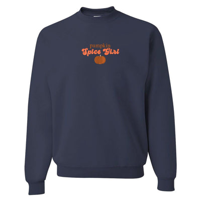 'Pumpkin Spice Girl' Embroidered Crewneck Sweatshirt - United Monograms