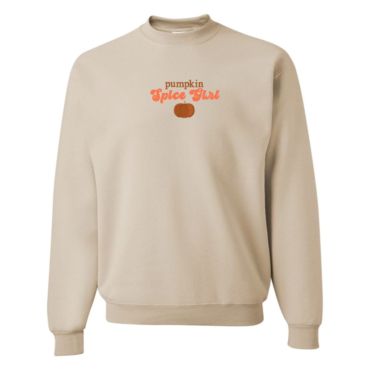 'Pumpkin Spice Girl' Embroidered Crewneck Sweatshirt - United Monograms