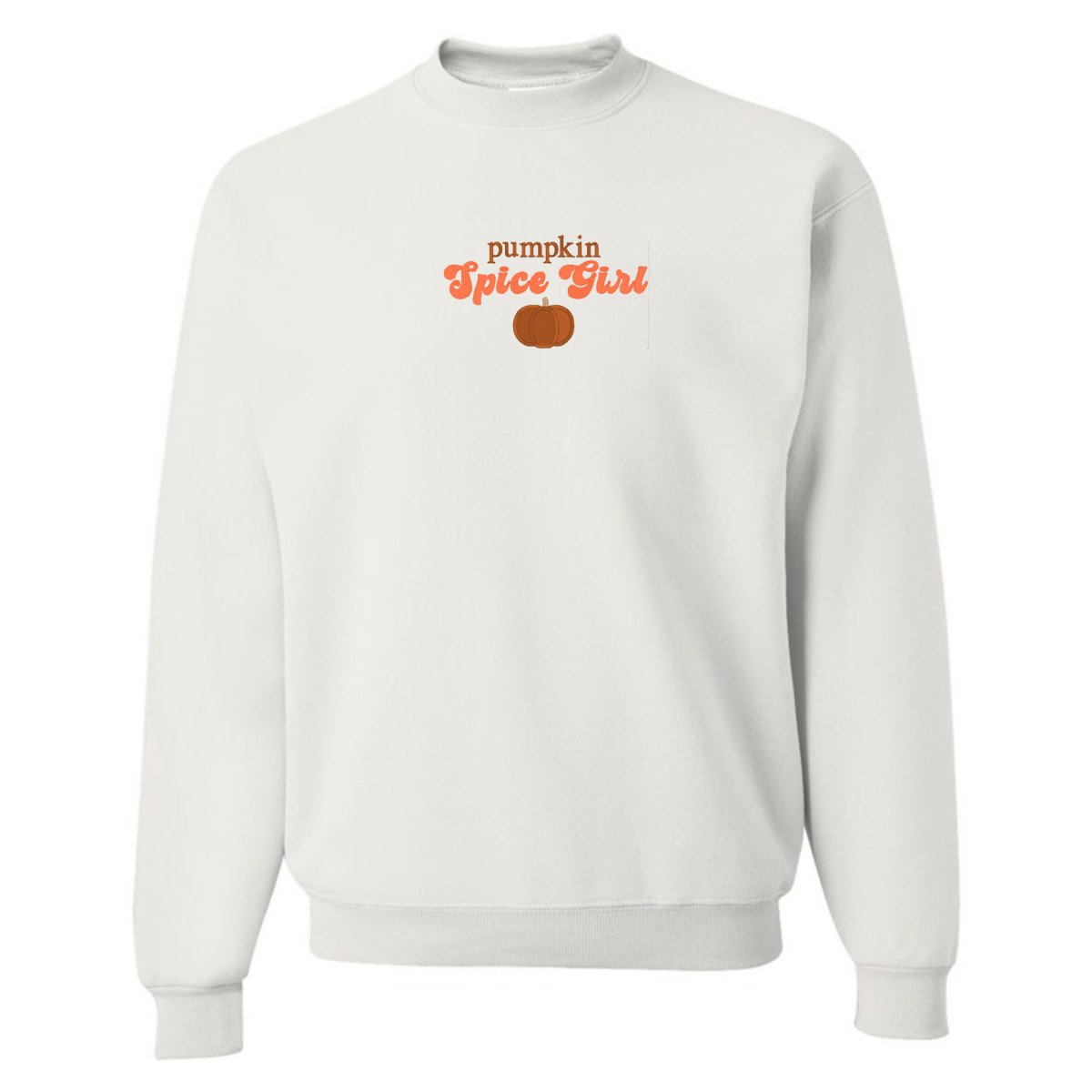 'Pumpkin Spice Girl' Embroidered Crewneck Sweatshirt - United Monograms