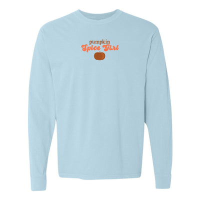 'Pumpkin Spice Girl' Embroidered Long Sleeve T - Shirt - United Monograms