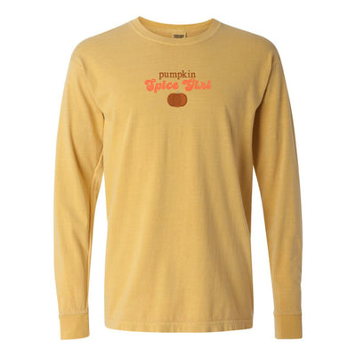 'Pumpkin Spice Girl' Embroidered Long Sleeve T - Shirt - United Monograms