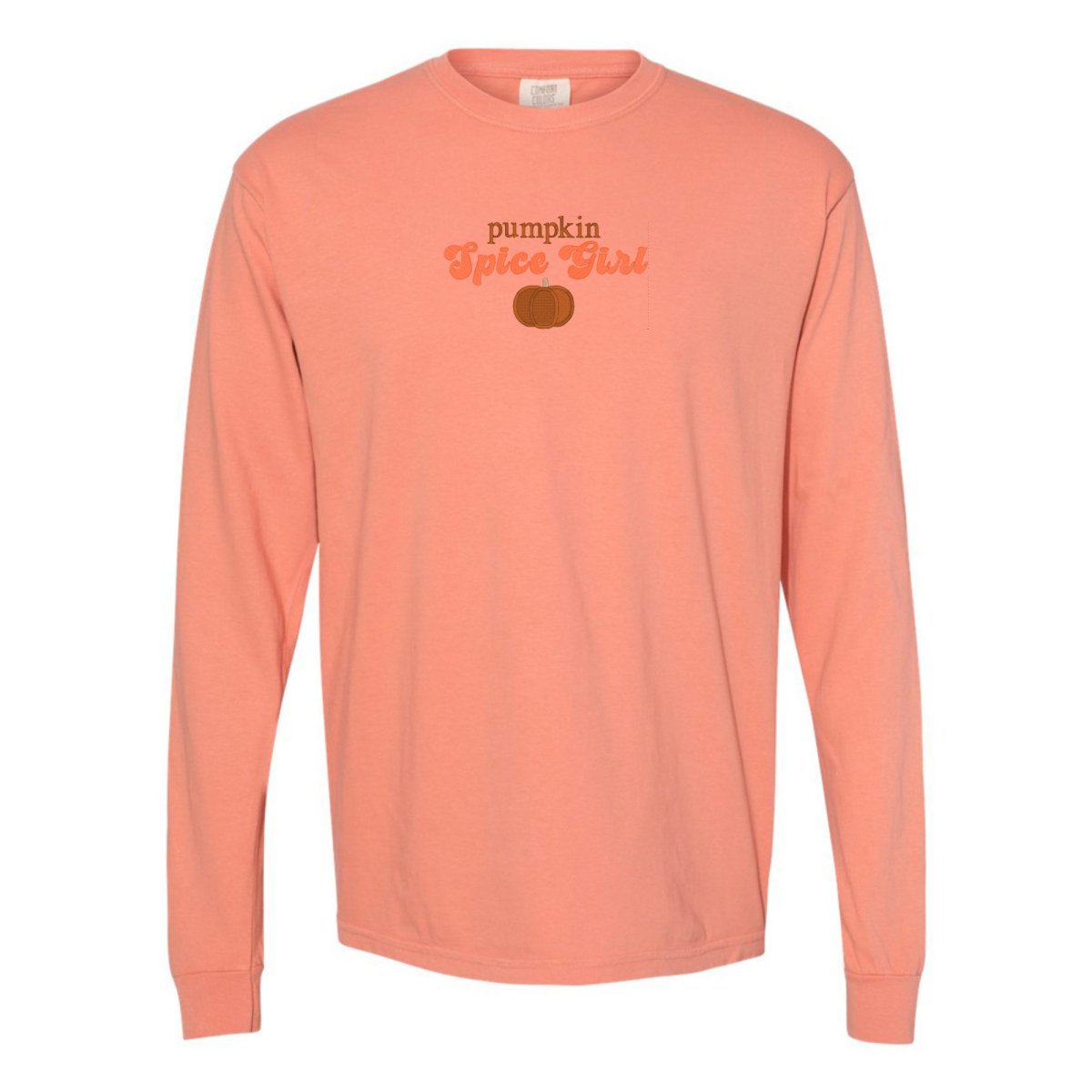 'Pumpkin Spice Girl' Embroidered Long Sleeve T - Shirt - United Monograms